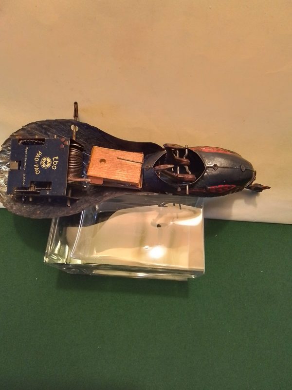 1910 Original Hans Erfrl Tin Plate Clockwork Peacock - Image 5