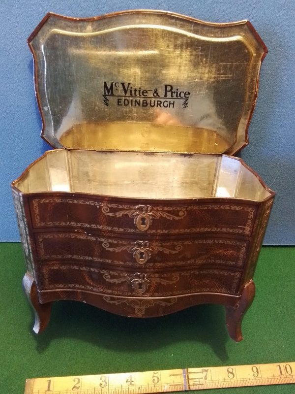 1933 Mc Vite& Price Cabinette Biscuit Tin