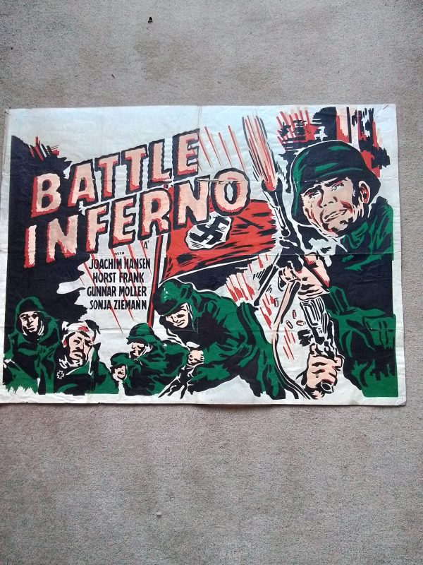 1950s Original Quad Film Poster Battle Inferno