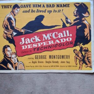 1950s Original Quad Film Poster Jack McCall Desperado Cowboy Film