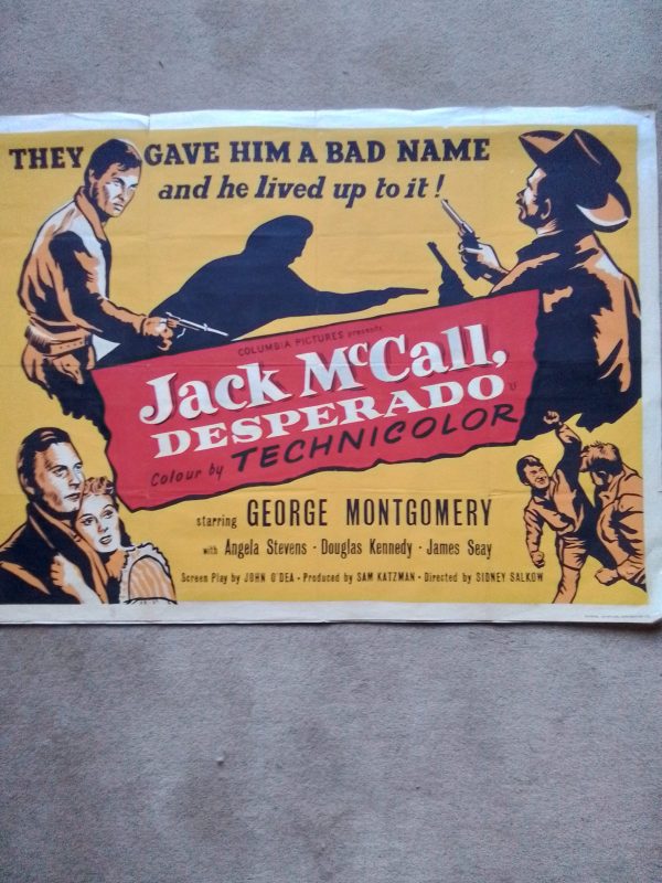 1950s Original Quad Film Poster Jack McCall Desperado Cowboy Film