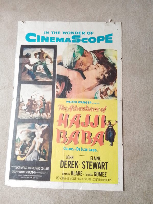 1954 Original Film Poster The Adventures of Hajji Baba