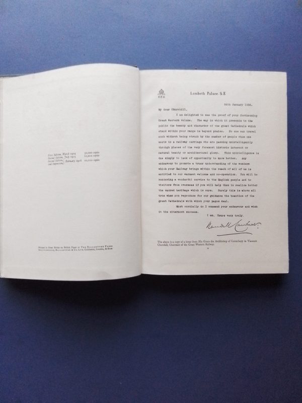 1926 Book Cathedrals The Great Western Railway Book