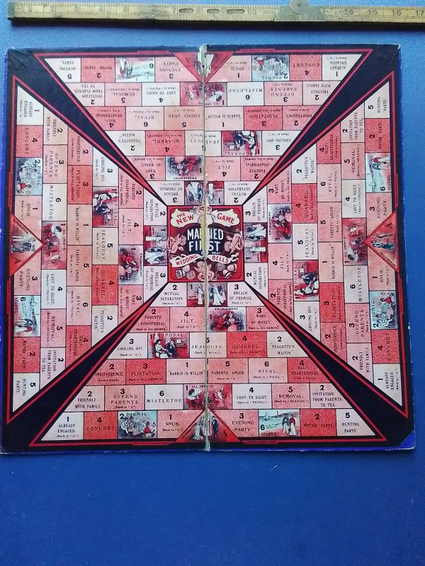 1904 Original Rare Married First or Wedding Bells Board Game
