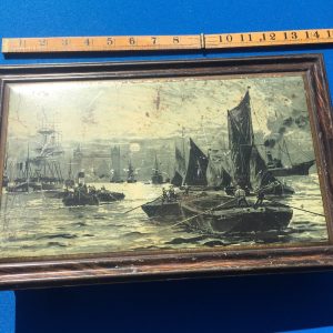 1903 Huntley and palmers sunset biscuit tin